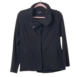 Eileen Fisher High Neck Button Light Jacket